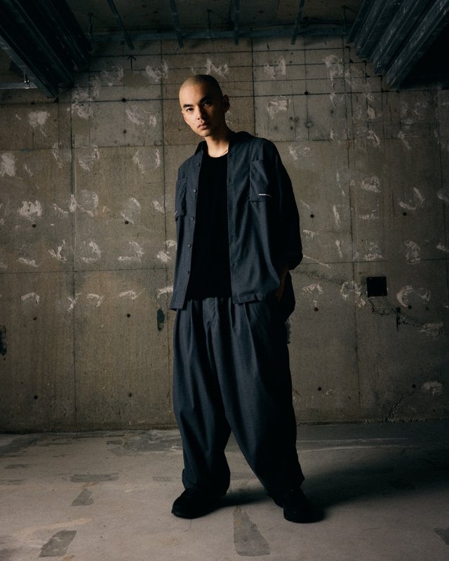 TIGHTBOOTH/SEERSUCKER BALLOON PANTS（Gray）［シアサッカーバルーン