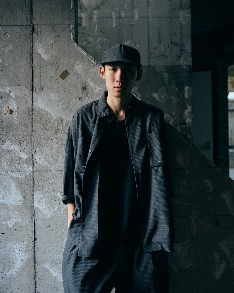 画像3: TIGHTBOOTH/SEERSUCKER ROLL UP SHIRT（Gray）［シアサッカーロールアップシャツ-26夏］
