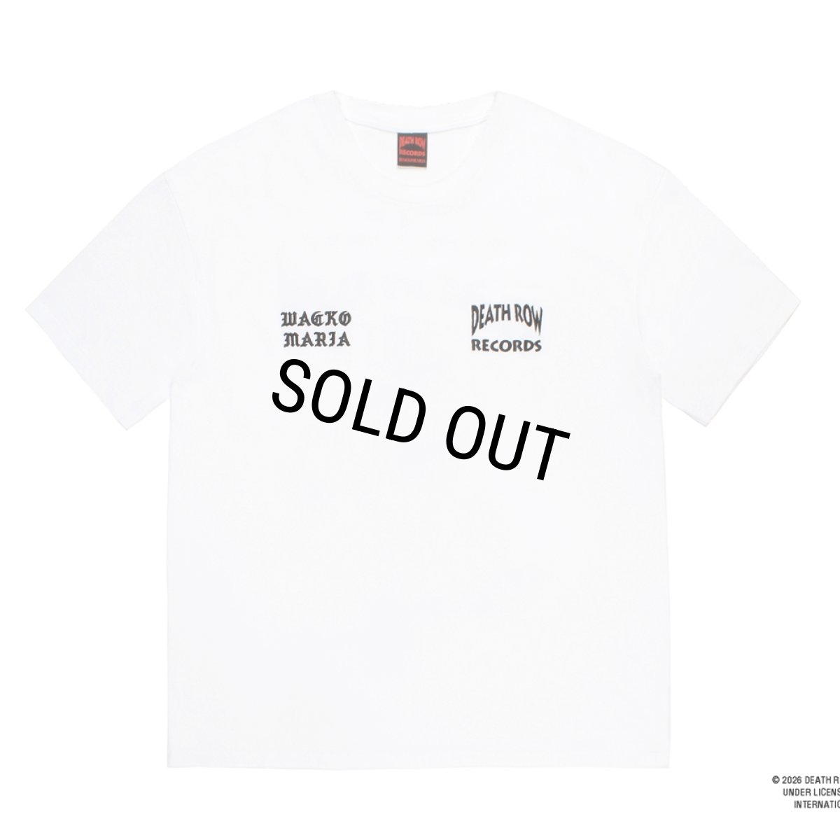 画像2: WACKO MARIA/DEATH ROW RECORDS / WASHED HEAVY WEIGHT T-SHIRT（WHITE）［刺繍+プリントT-26春夏］ (2)