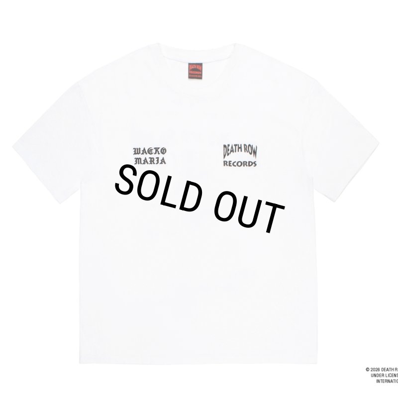 WACKO MARIA/DEATH ROW RECORDS / WASHED HEAVY WEIGHT T-SHIRT（WHITE