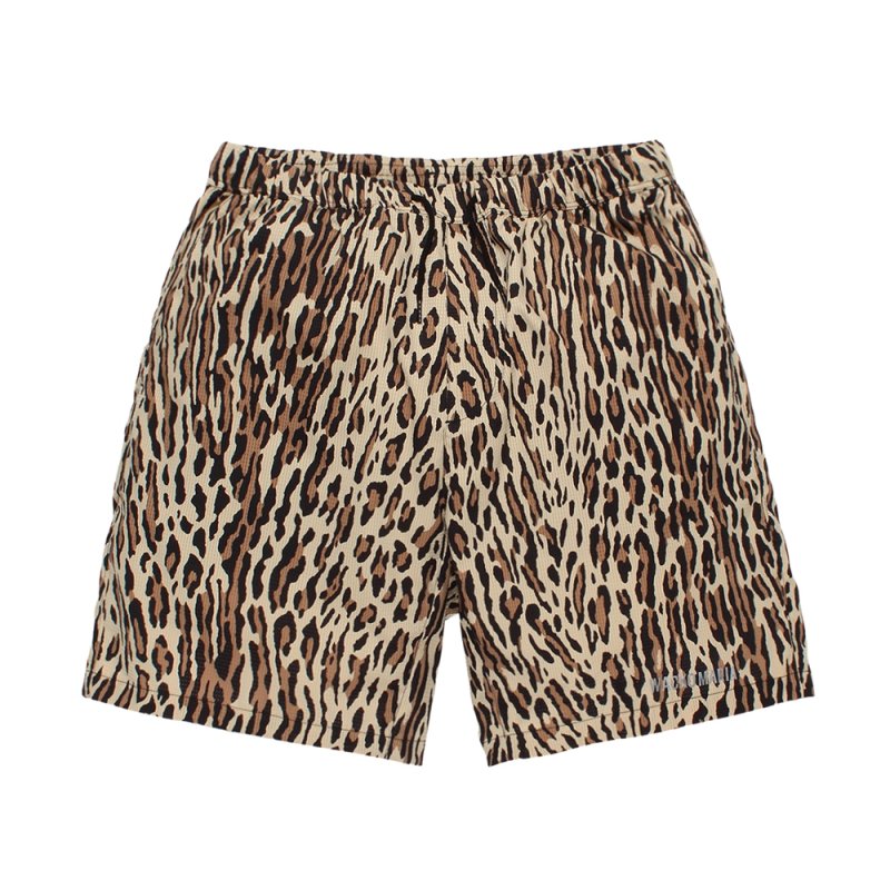 画像1: WACKO MARIA/NANGA / LEOPARD COMFY SHORTS（BEIGE）［レオパードコンフィーショーツ-26春夏］