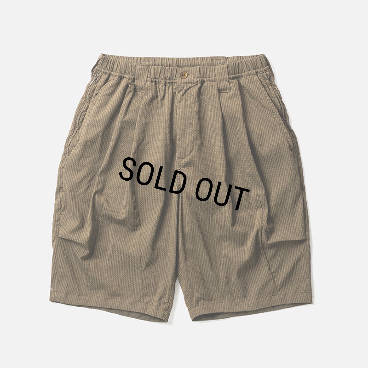 画像1: TIGHTBOOTH/SEERSUCKER BIG SHORTS（Olive）［シアサッカービッグショーツ-26夏］ (1)
