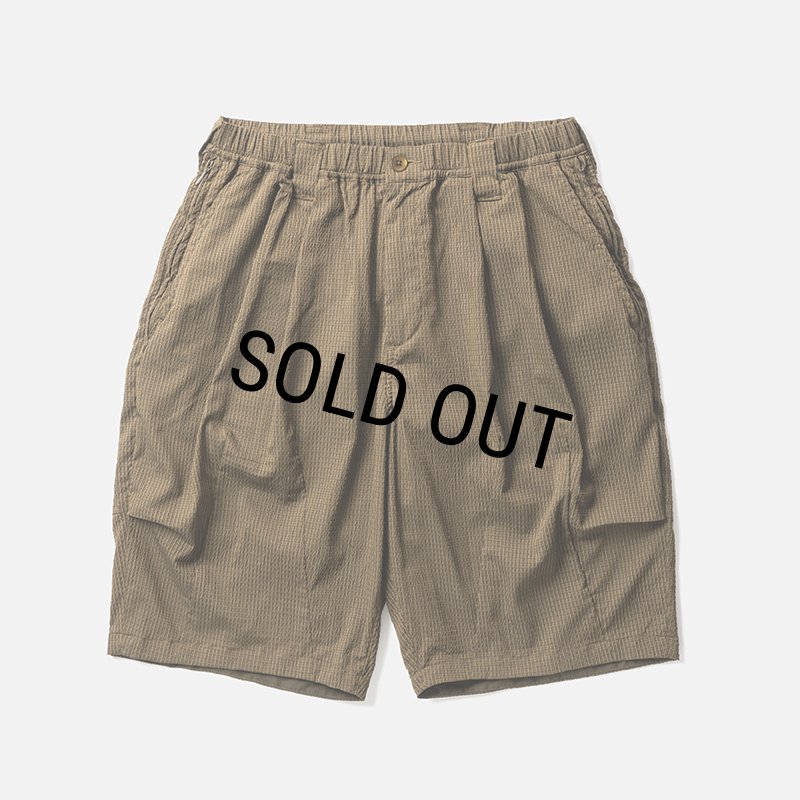 TIGHTBOOTH/SEERSUCKER BIG SHORTS（Olive）［シアサッカービッグ