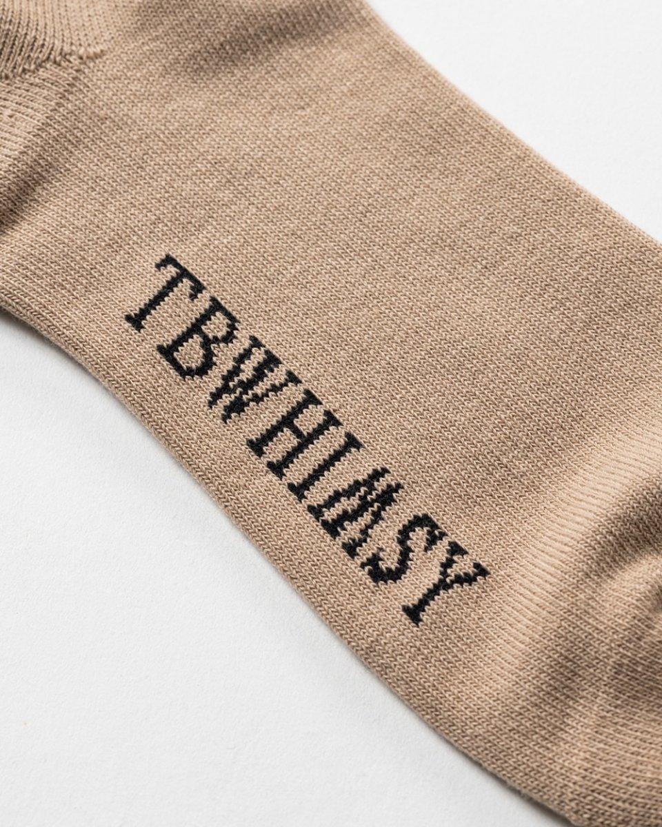 画像3: TIGHTBOOTH/LABEL LOGO SOCKS（Beige）［ラベルロゴソックス-26春夏］ (3)