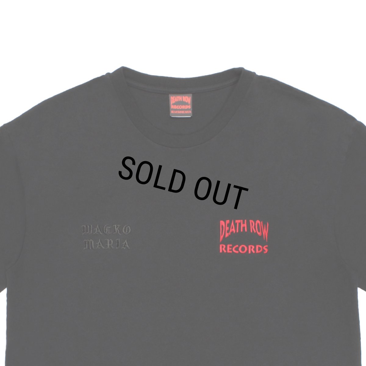 画像3: WACKO MARIA/DEATH ROW RECORDS / WASHED HEAVY WEIGHT T-SHIRT（BLACK）［刺繍+プリントT-26春夏］ (3)