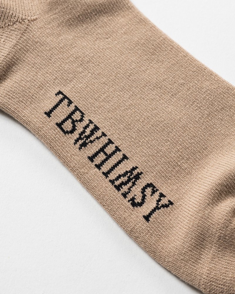画像3: TIGHTBOOTH/LABEL LOGO SOCKS（Beige）［ラベルロゴソックス-26春夏］