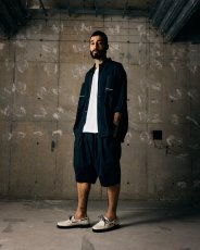 画像3: TIGHTBOOTH/SEERSUCKER ROLL UP SHIRT（Black）［シアサッカーロールアップシャツ-26夏］ (3)