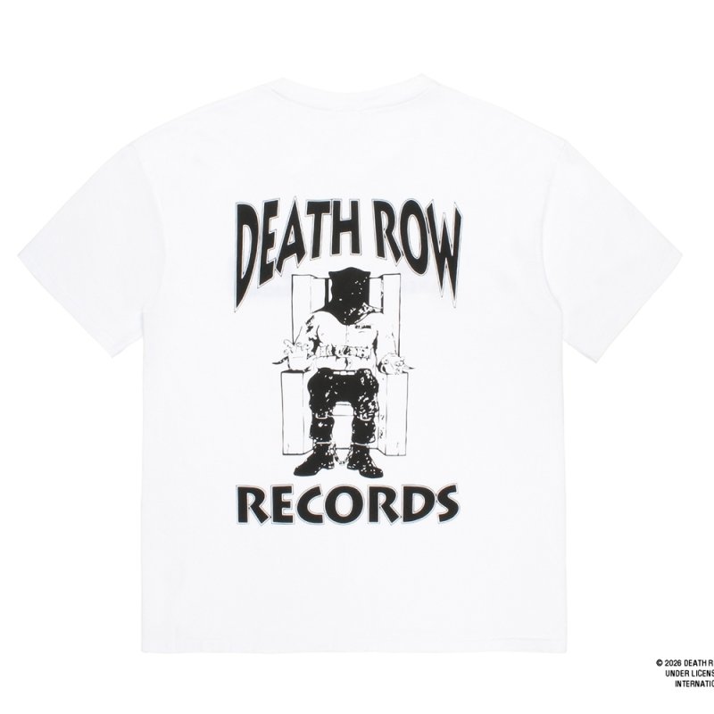 画像2: WACKO MARIA/DEATH ROW RECORDS / WASHED HEAVY WEIGHT T-SHIRT（WHITE）［刺繍+プリントT-26春夏］