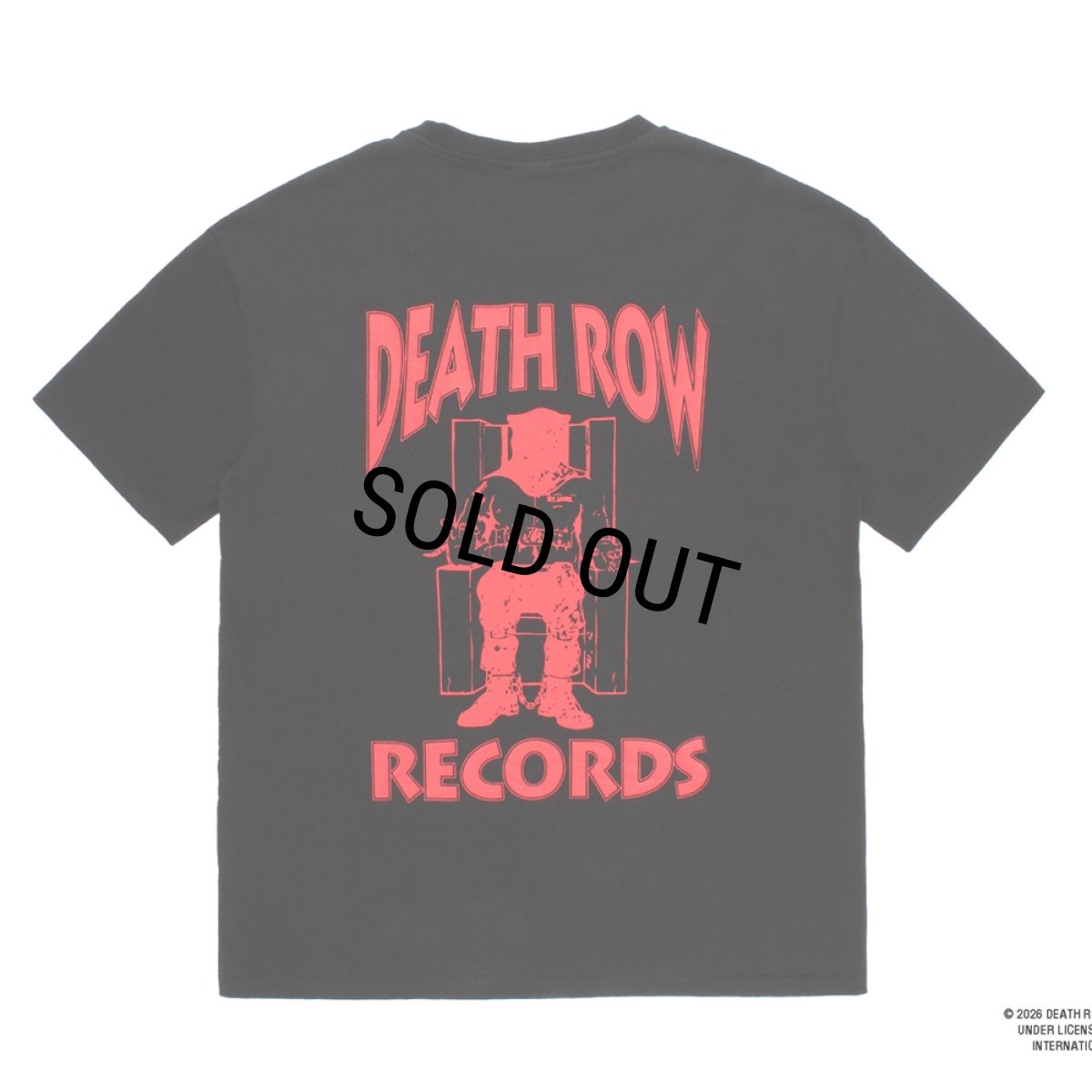 画像1: WACKO MARIA/DEATH ROW RECORDS / WASHED HEAVY WEIGHT T-SHIRT（BLACK）［刺繍+プリントT-26春夏］ (1)