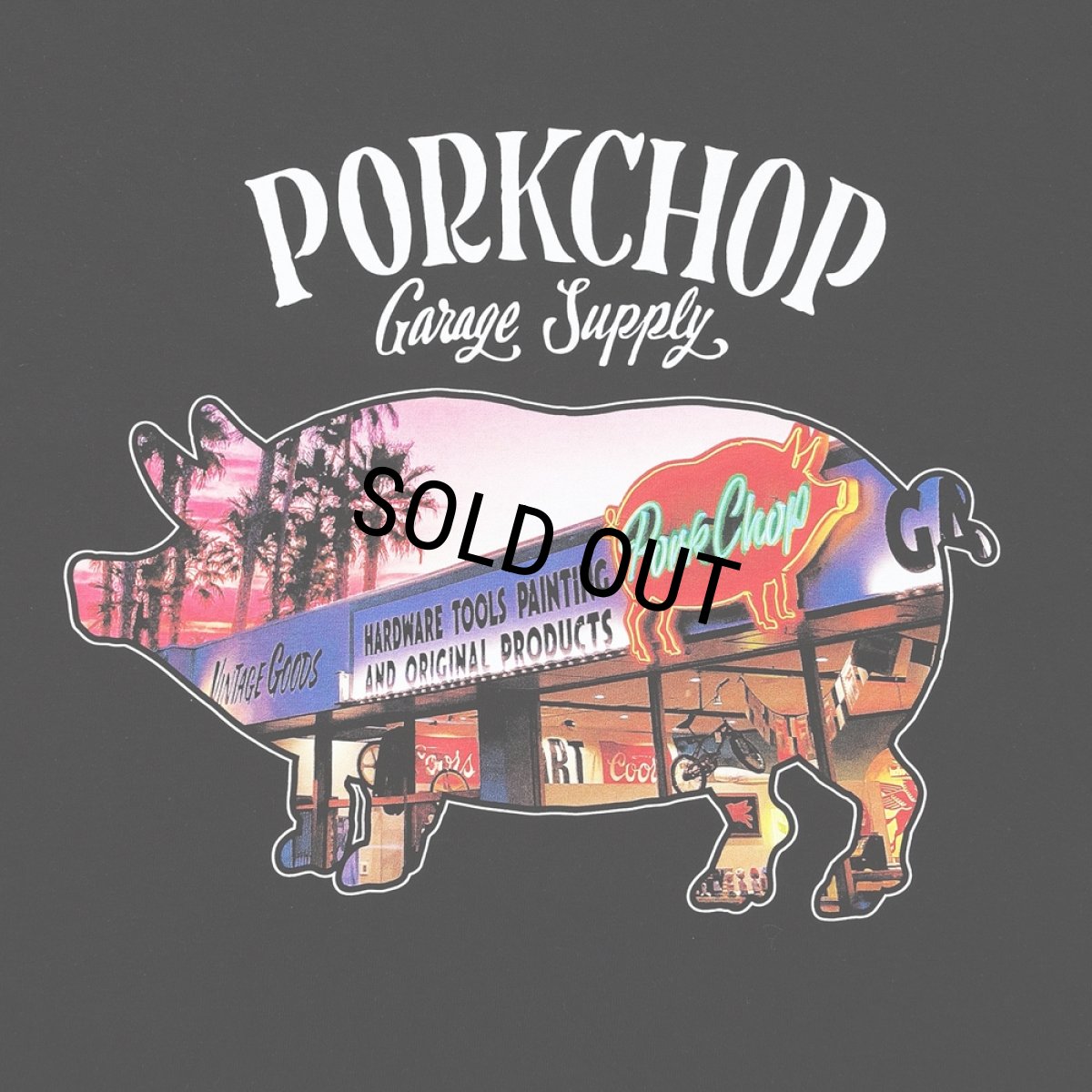画像3: PORKCHOP/PORK STORE TEE（BLACK）［ポークストアT-26春夏］ (3)
