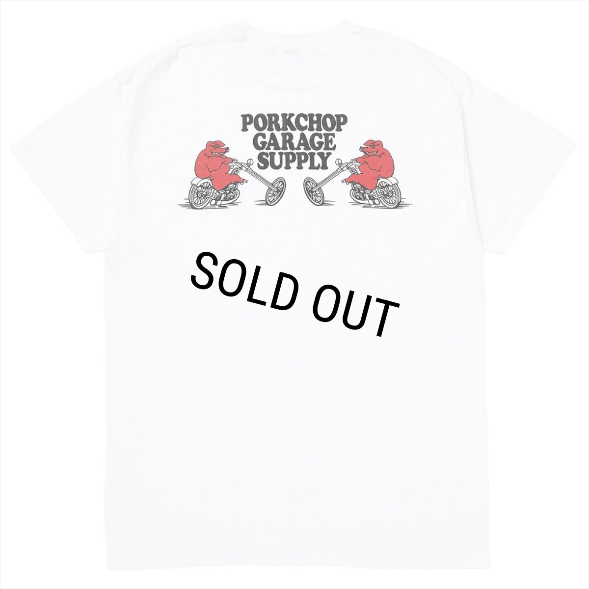 画像1: PORKCHOP/EASY P RIDER TEE（WHITE）［イージーPライダーT-26春夏］ (1)