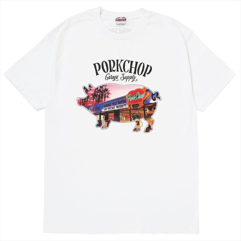 画像1: PORKCHOP/PORK STORE TEE（WHITE）［ポークストアT-26春夏］