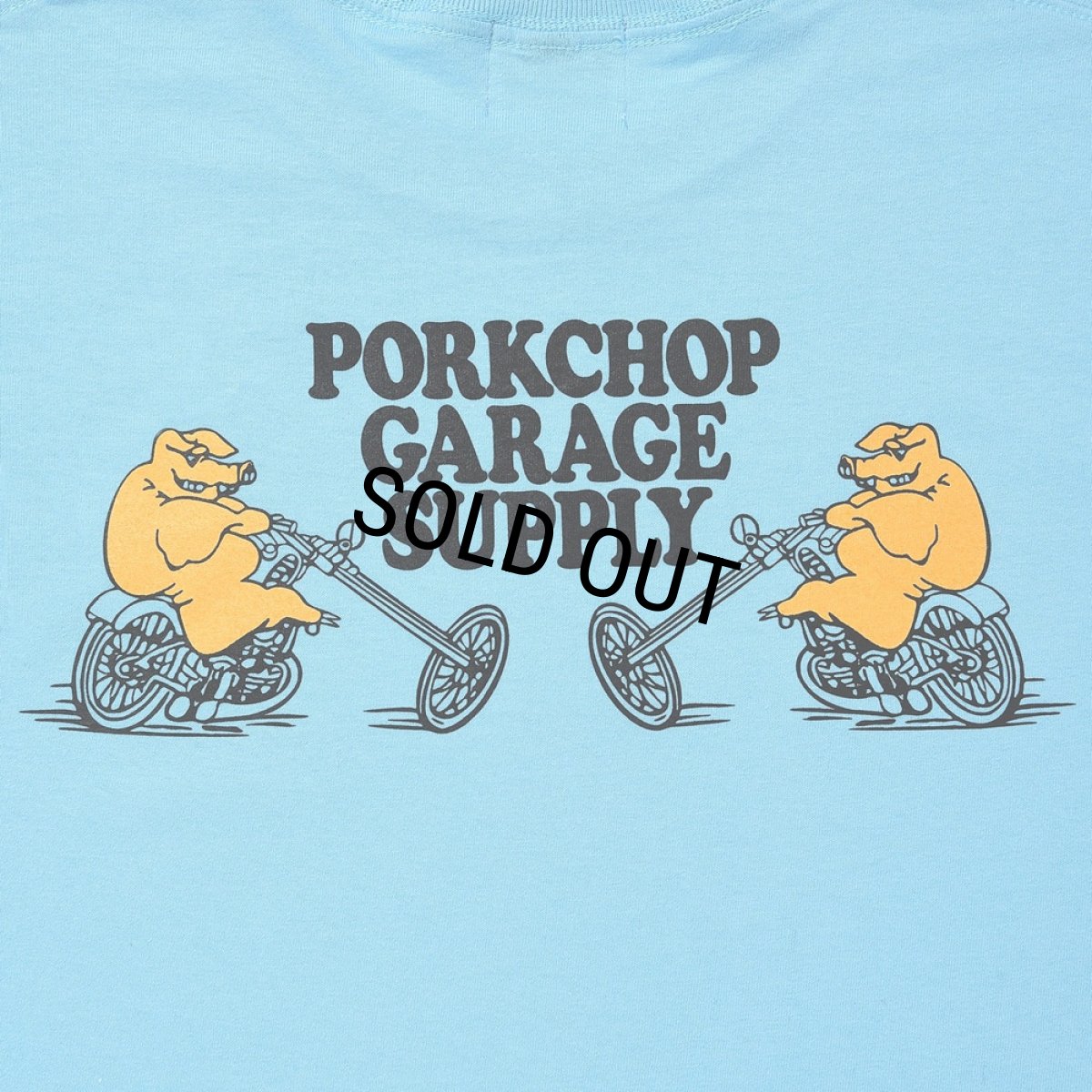 画像4: PORKCHOP/EASY P RIDER TEE（SKY BLUE）［イージーPライダーT-26春夏］ (4)