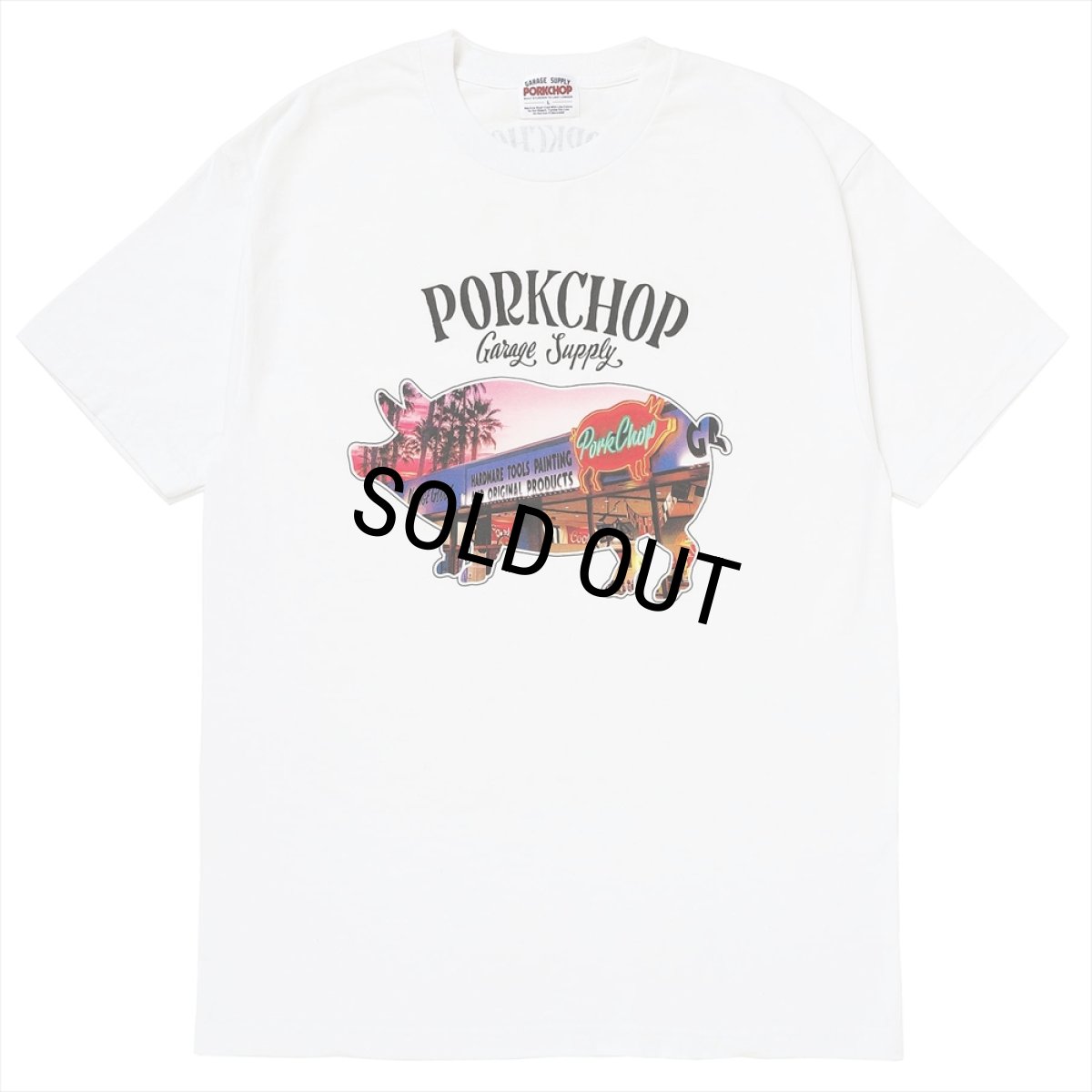 画像1: PORKCHOP/PORK STORE TEE（WHITE）［ポークストアT-26春夏］ (1)