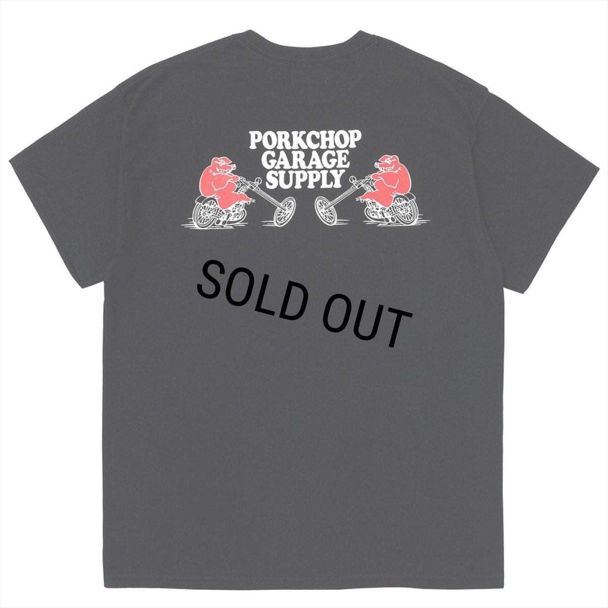 画像1: PORKCHOP/EASY P RIDER TEE（BLACK）［イージーPライダーT-26春夏］ (1)