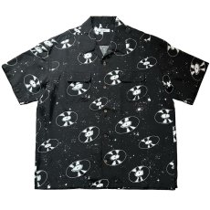 画像1: exodus brand/SPACE VINYL RECORD HAWAIIAN SHIRT（BLACK）［スペースビニールレコードハワイアンシャツ-26春夏］ (1)