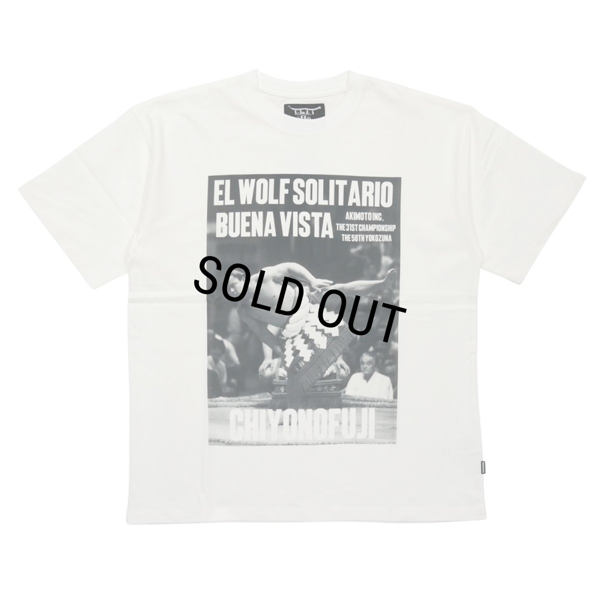 画像1: BUENA VISTA/El wolf solitario tee dos（×千代の富士）（WHITE）［プリントT-26春夏］ (1)