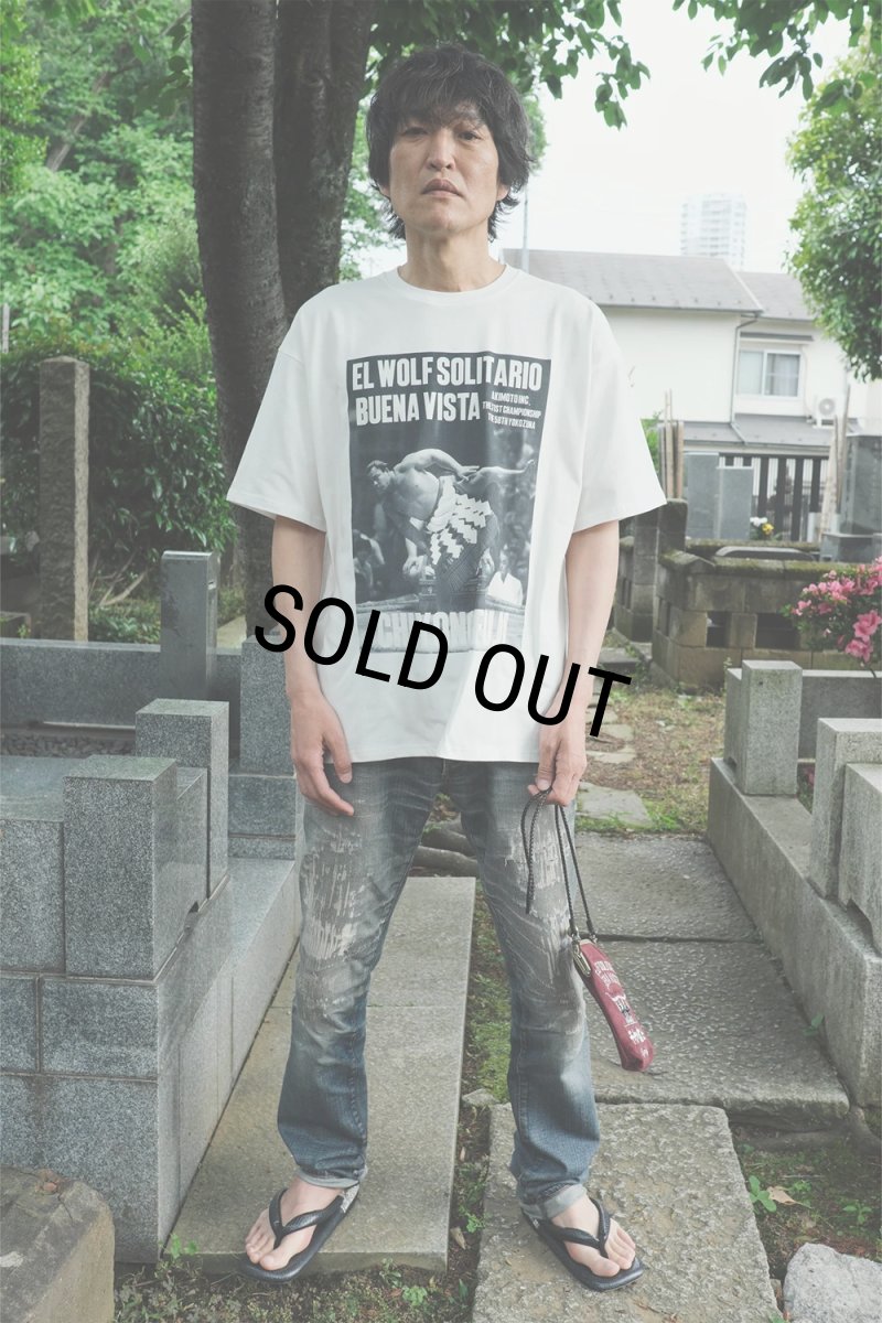 画像3: BUENA VISTA/El wolf solitario tee dos（×千代の富士）（WHITE）［プリントT-26春夏］ (3)