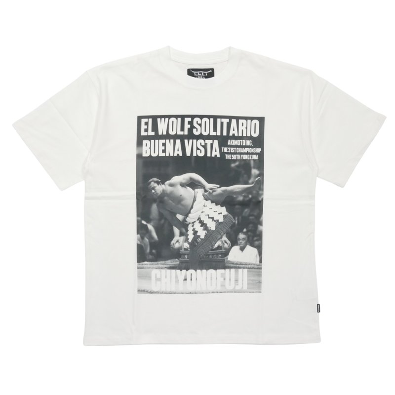 画像1: BUENA VISTA/El wolf solitario tee dos（×千代の富士）（WHITE）［プリントT-26春夏］