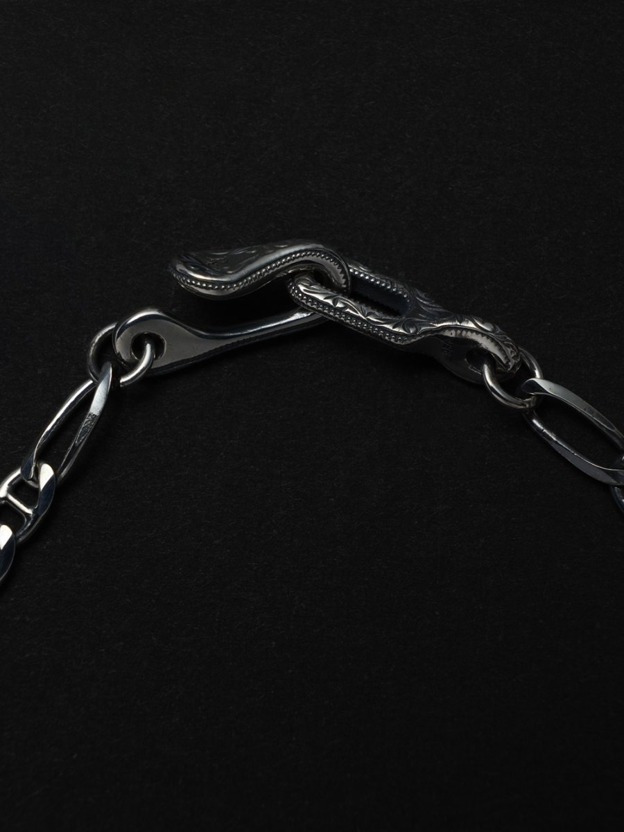 画像2: ANTIDOTE BUYERS CLUB/Stud Link Figaro Chain Bracelet（Silver） (2)