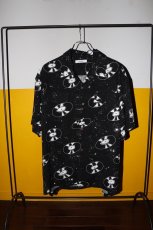 画像2: exodus brand/SPACE VINYL RECORD HAWAIIAN SHIRT（BLACK）［スペースビニールレコードハワイアンシャツ-26春夏］ (2)