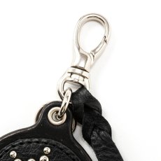 画像2: CALEE/COLOR STONE STUDS LEATHER KEY RING（BLACK）［カラーストーンスタッズレザーキーリング-26春夏］ (2)