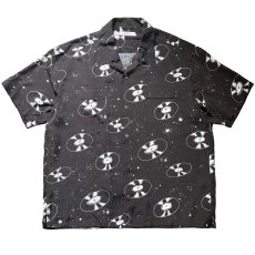 画像1: exodus brand/SPACE VINYL RECORD HAWAIIAN SHIRT（D BROWN）［スペースビニールレコードハワイアンシャツ-26春夏］ (1)