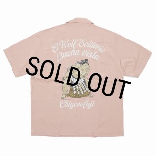 W*n様 【千代の富士×BUENA VISTA】 オープンカラーシャツ　Lサイズ BUENA VISTA/El wolf solitario s/s shirt（×千代の富士）（PINK