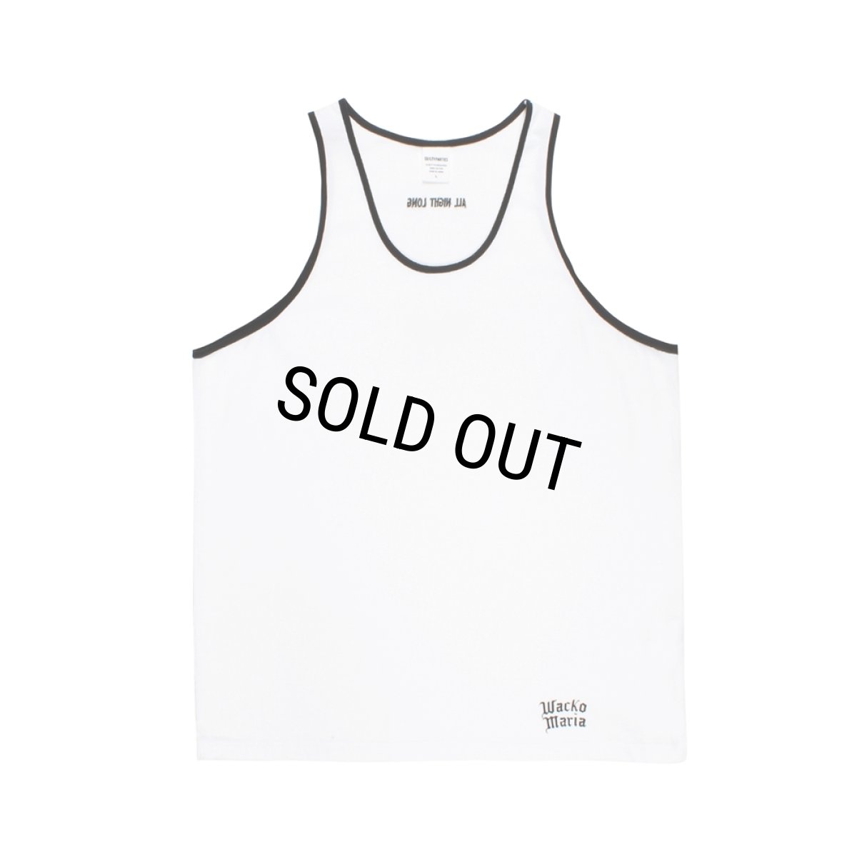 画像1: WACKO MARIA/WASHED HEAVY WEIGHT RINGER TANK TOP（WHITE）［リンガータンクトップ-26春夏］ (1)