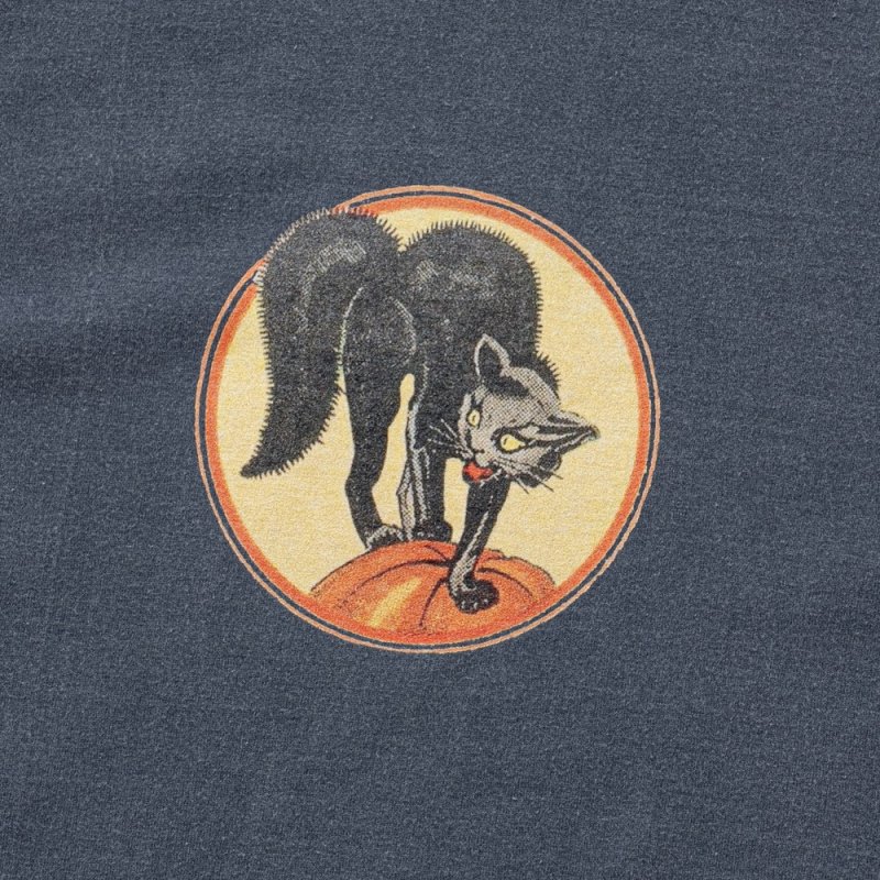 画像3: RATS/BLACK CAT TEE（NAVY）［ブラックキャットT-26春夏］
