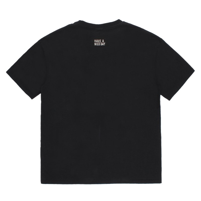 画像2: WACKO MARIA/WASHED HEAVY WEIGHT T-SHIRT（BLACK）［プリント+刺繍T-26春夏］
