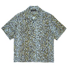 画像1: WACKO MARIA/LEOPARD HAWAIIAN SHIRT（LIGHT BLUE）［レオパードハワイアンシャツ-26春夏］ (1)