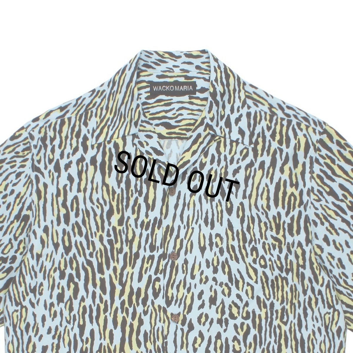 画像2: WACKO MARIA/LEOPARD HAWAIIAN SHIRT（LIGHT BLUE）［レオパードハワイアンシャツ-26春夏］ (2)
