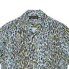 画像2: WACKO MARIA/LEOPARD HAWAIIAN SHIRT（LIGHT BLUE）［レオパードハワイアンシャツ-26春夏］ (2)