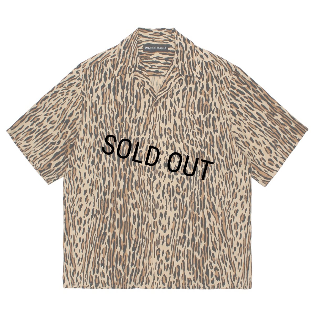 画像1: WACKO MARIA/LEOPARD HAWAIIAN SHIRT（BROWN）［レオパードハワイアンシャツ-26春夏］ (1)