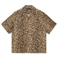 画像1: WACKO MARIA/LEOPARD HAWAIIAN SHIRT（BROWN）［レオパードハワイアンシャツ-26春夏］ (1)