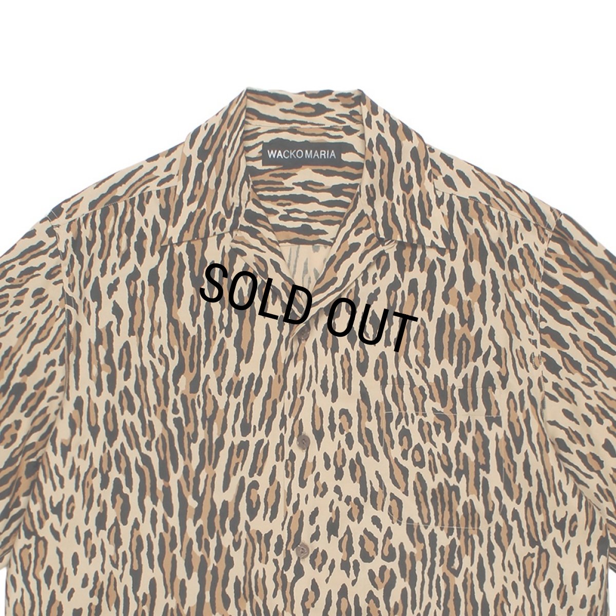 画像2: WACKO MARIA/LEOPARD HAWAIIAN SHIRT（BROWN）［レオパードハワイアンシャツ-26春夏］ (2)