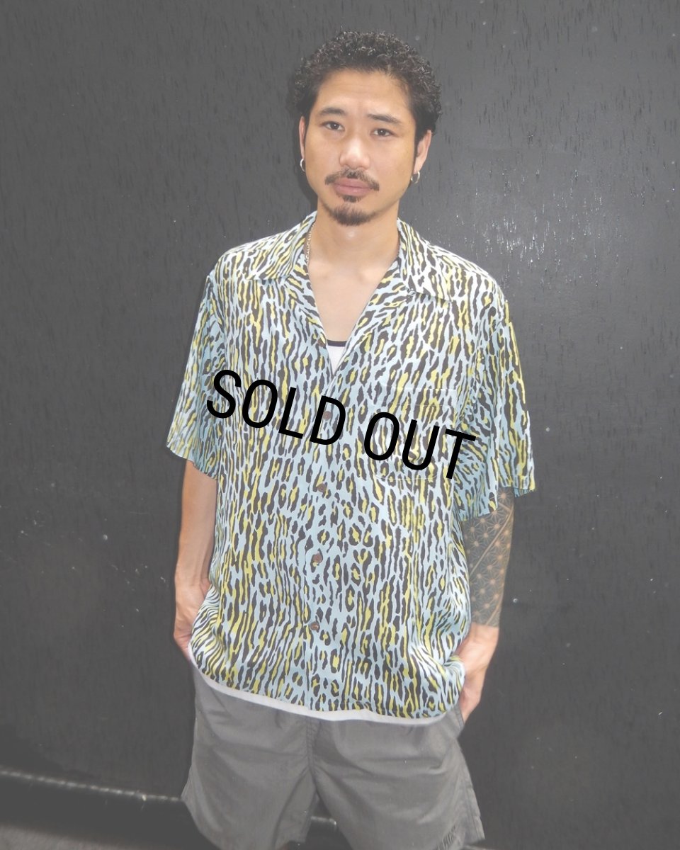 画像3: WACKO MARIA/LEOPARD HAWAIIAN SHIRT（LIGHT BLUE）［レオパードハワイアンシャツ-26春夏］ (3)