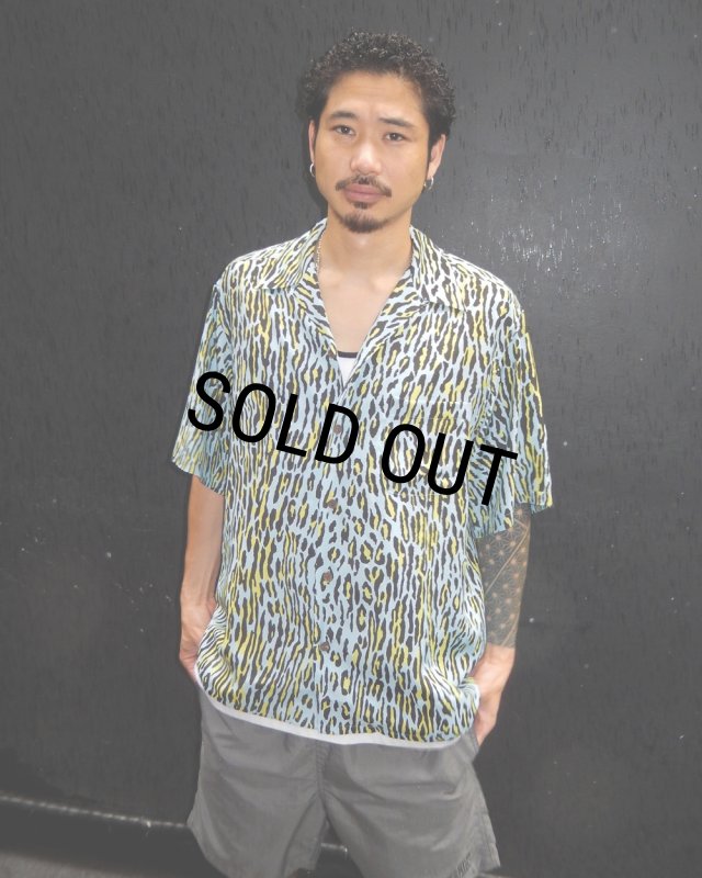 WACKO MARIA/LEOPARD HAWAIIAN SHIRT（LIGHT BLUE）［レオパード