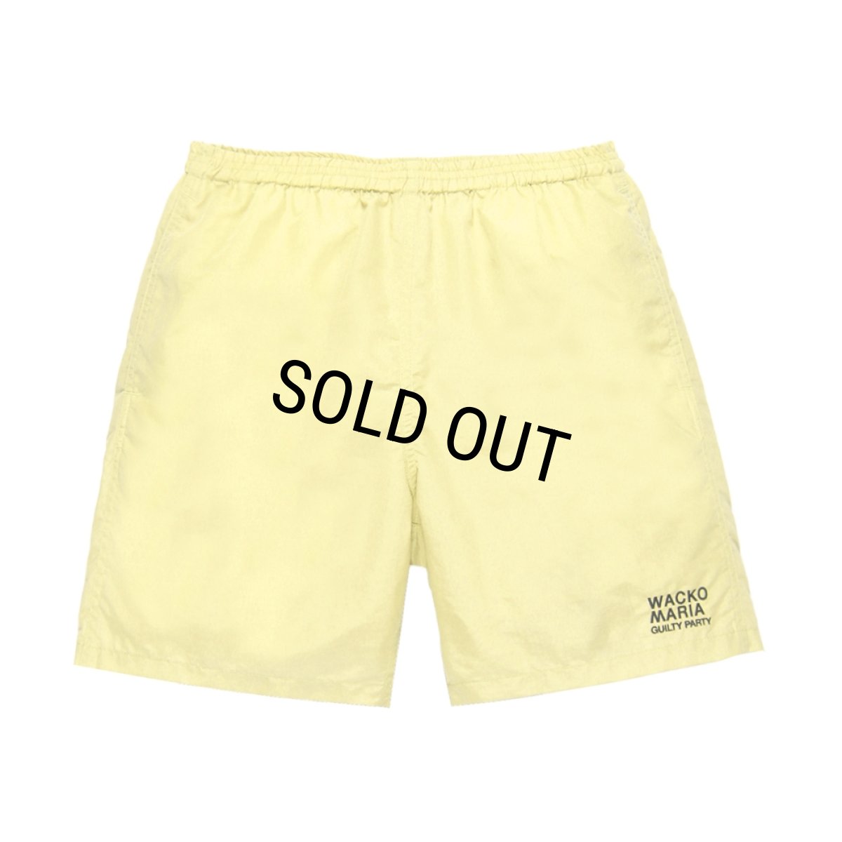 画像1: WACKO MARIA/NYLON BOARD SHORTS（YELLOW）［ナイロンボードショーツ-26春夏］ (1)