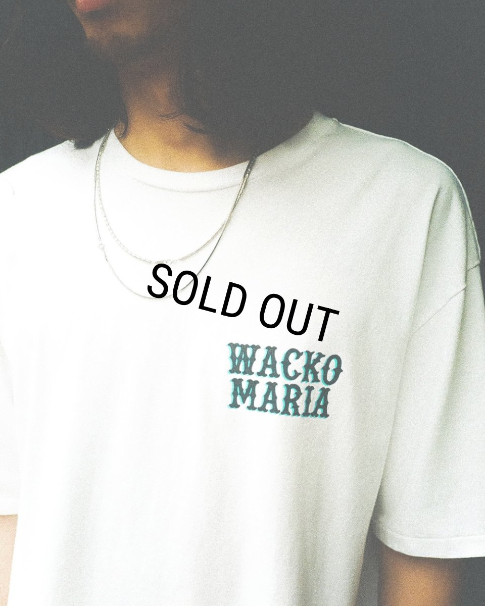 画像3: WACKO MARIA/WASHED HEAVY WEIGHT T-SHIRT（BLACK）［プリント+刺繍T-26春夏］ (3)