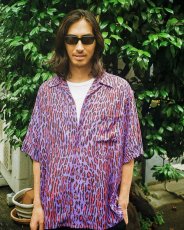 画像3: WACKO MARIA/LEOPARD HAWAIIAN SHIRT（PURPLE）［レオパードハワイアンシャツ-26春夏］ (3)