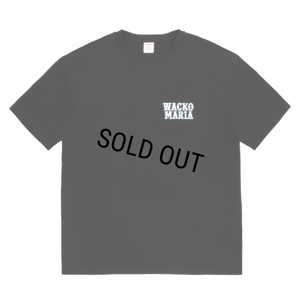画像1: WACKO MARIA/WASHED HEAVY WEIGHT T-SHIRT（BLACK）［プリント+刺繍T-26春夏］ (1)