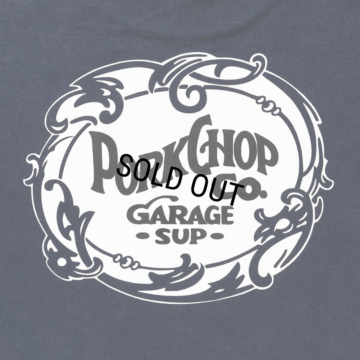 画像4: PORKCHOP/F LEAF LOGO TEE（FADE NAVY）［FリーフロゴT-26春夏］ (4)