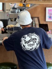 画像5: PORKCHOP/F LEAF LOGO TEE（FADE NAVY）［FリーフロゴT-26春夏］ (5)