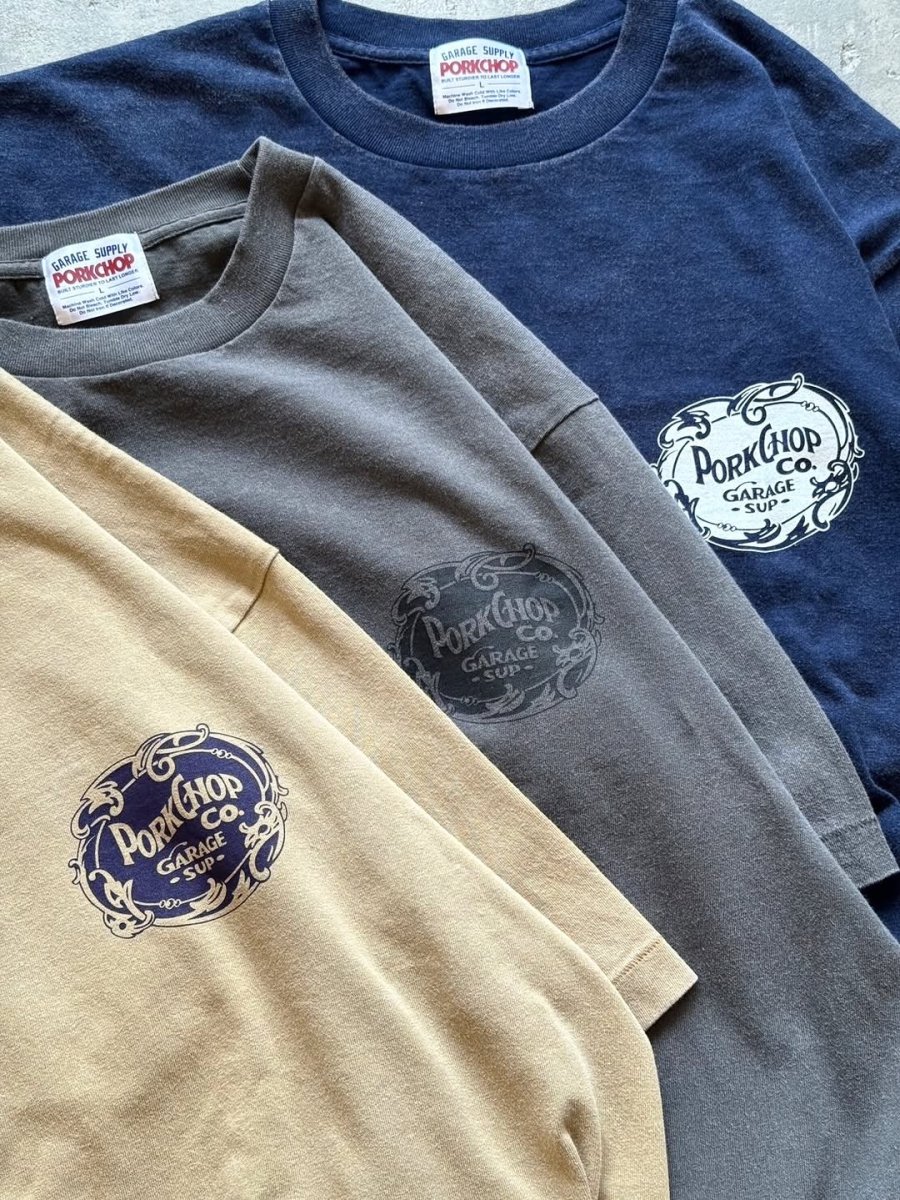 画像5: PORKCHOP/F LEAF LOGO TEE（FADE GRAY）［FリーフロゴT-26春夏］ (5)