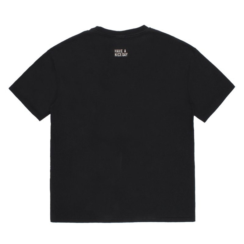 画像2: WACKO MARIA/WASHED HEAVY WEIGHT T-SHIRT（BLACK）［プリント+刺繍T-26春夏］