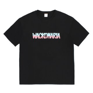 WACKO MARIA/WASHED HEAVY WEIGHT T-SHIRT（BLACK）［プリント+刺繍T