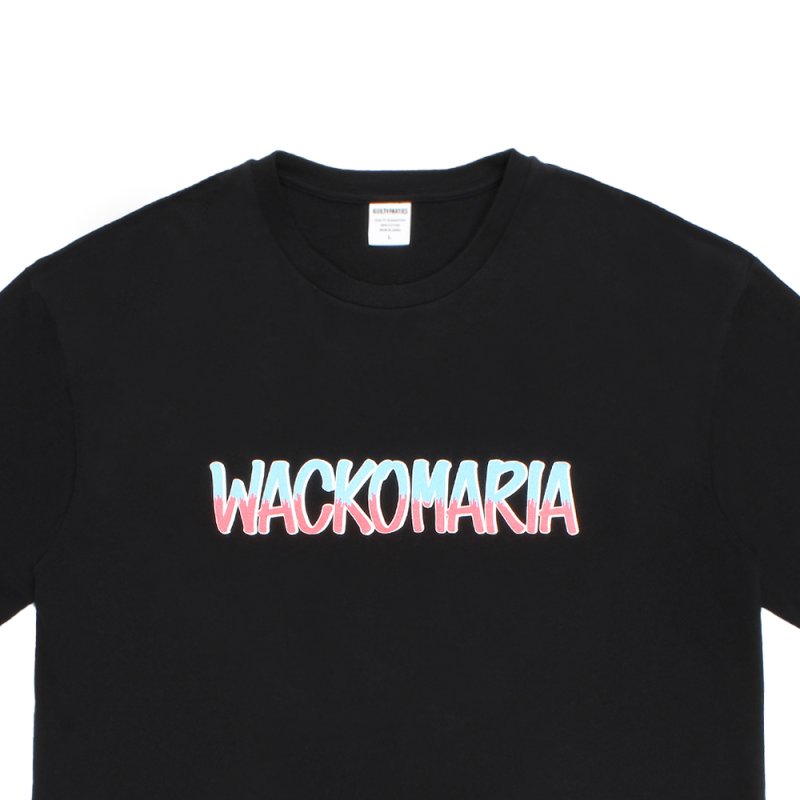 画像3: WACKO MARIA/WASHED HEAVY WEIGHT T-SHIRT（BLACK）［プリント+刺繍T-26春夏］