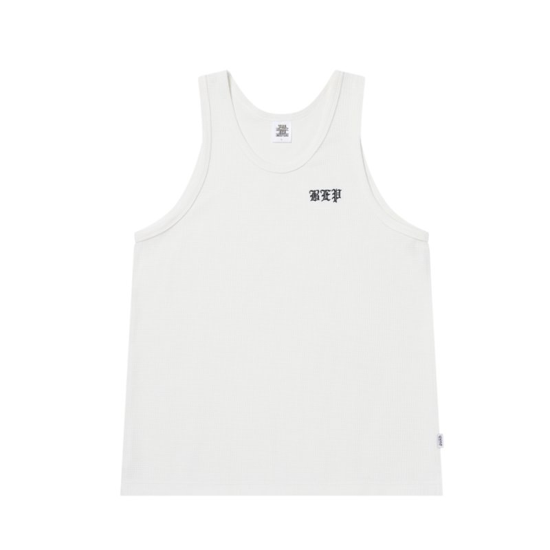 画像1: BlackEyePatch/3 LETTER OE THERMAL TANK TOP（WHITE）
